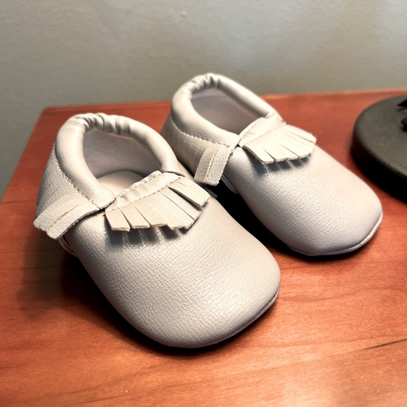 Other - Infant white moccasin shoes size 3-6 months